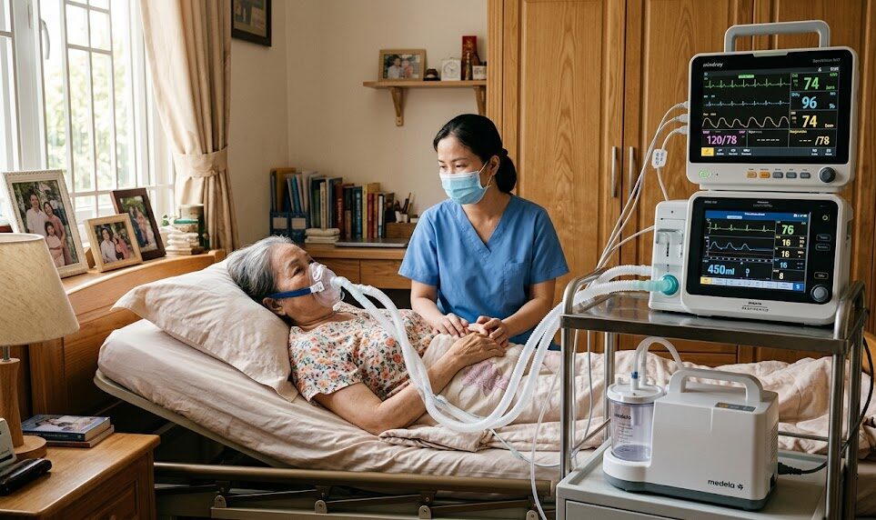 Máy thở hỗ trợ hô hấp tại nhà